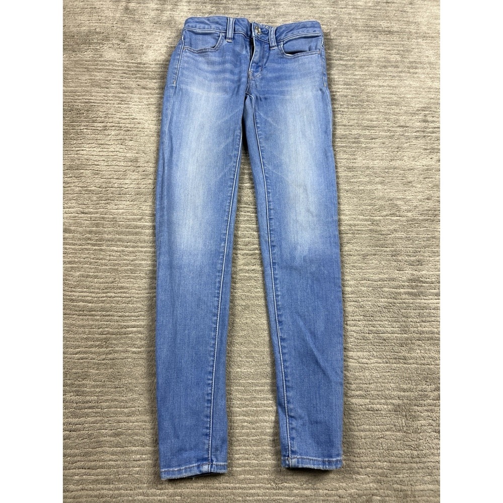 American Eagle Jean Jegging Womens 0 Blue Denim Super Stretch Skinny